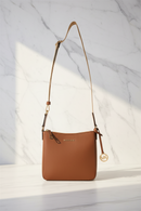 Hnědá plátěná crossbody kabelka Michael Kors