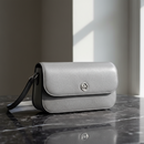 Šedá kožená crossbody kabelka Michael Kors