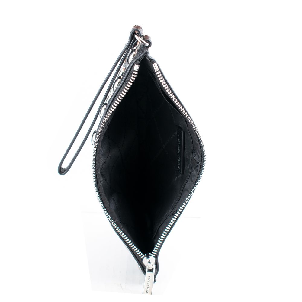 Hnědá kožená psací taška Michael Kors