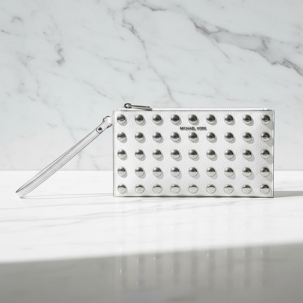 Bílá kožená psací kabelka Michael Kors