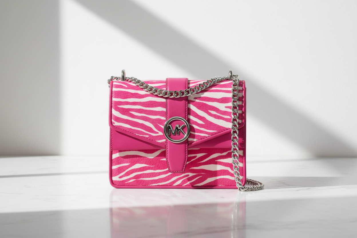 Vícebarevná kožená crossbody kabelka Michael Kors