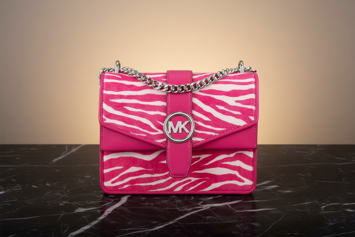 Vícebarevná kožená crossbody kabelka Michael Kors