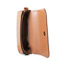 Hnědá kožená crossbody kabelka Michael Kors