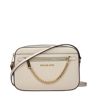 Béžová kožená crossbody kabelka Michael Kors