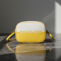 Plátěná dvoubarevná crossbody kabelka Michael Kors