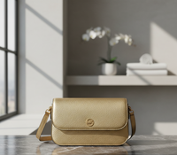 Zlatá kožená crossbody kabelka Michael Kors
