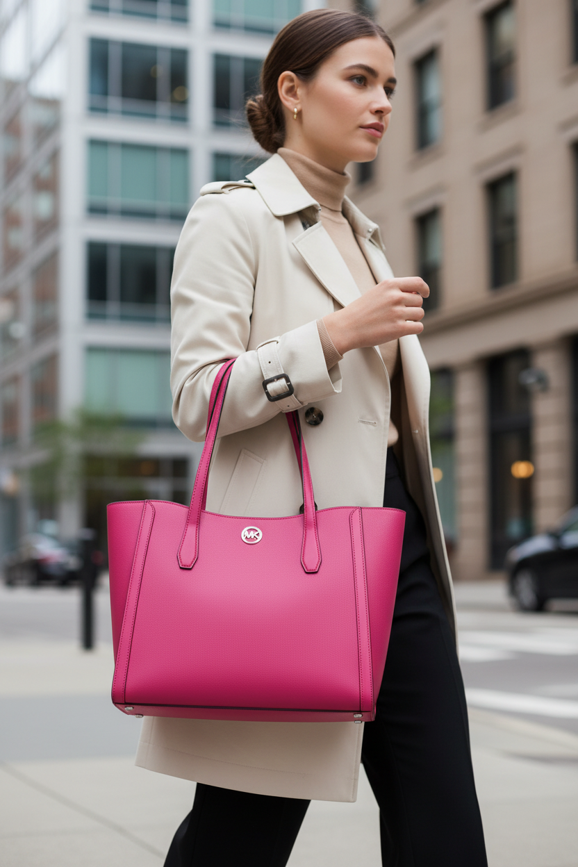 Vícebarevná plátěná taška Michael Kors