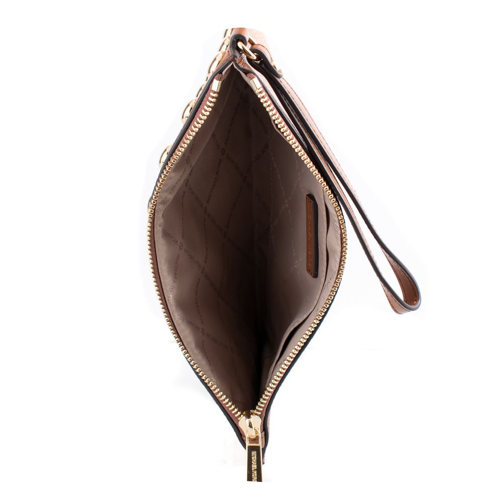 Černá kožená psací taška Michael Kors