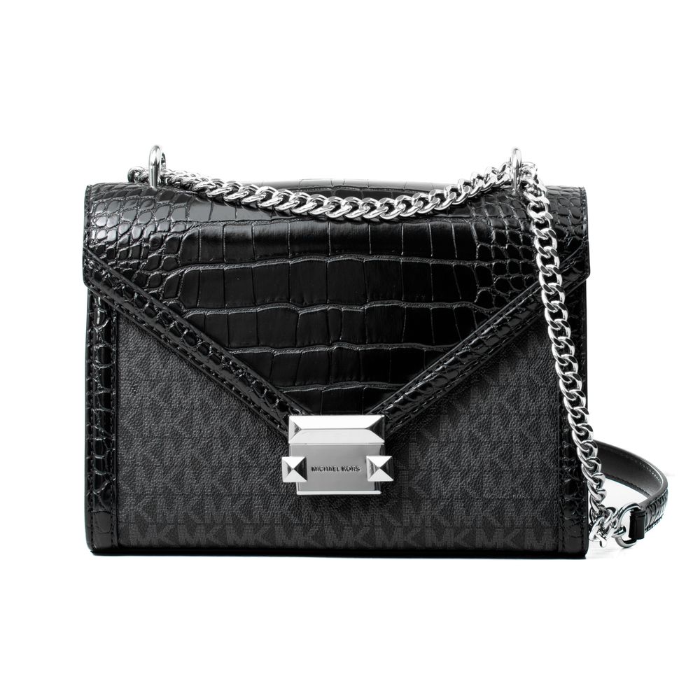 Černá plátěná crossbody kabelka Michael Kors