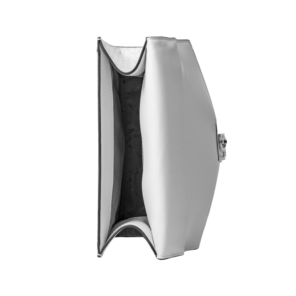 Bílá plátěná crossbody kabelka Michael Kors