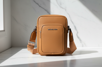 Hnědá nylonová crossbody kabelka Michael Kors