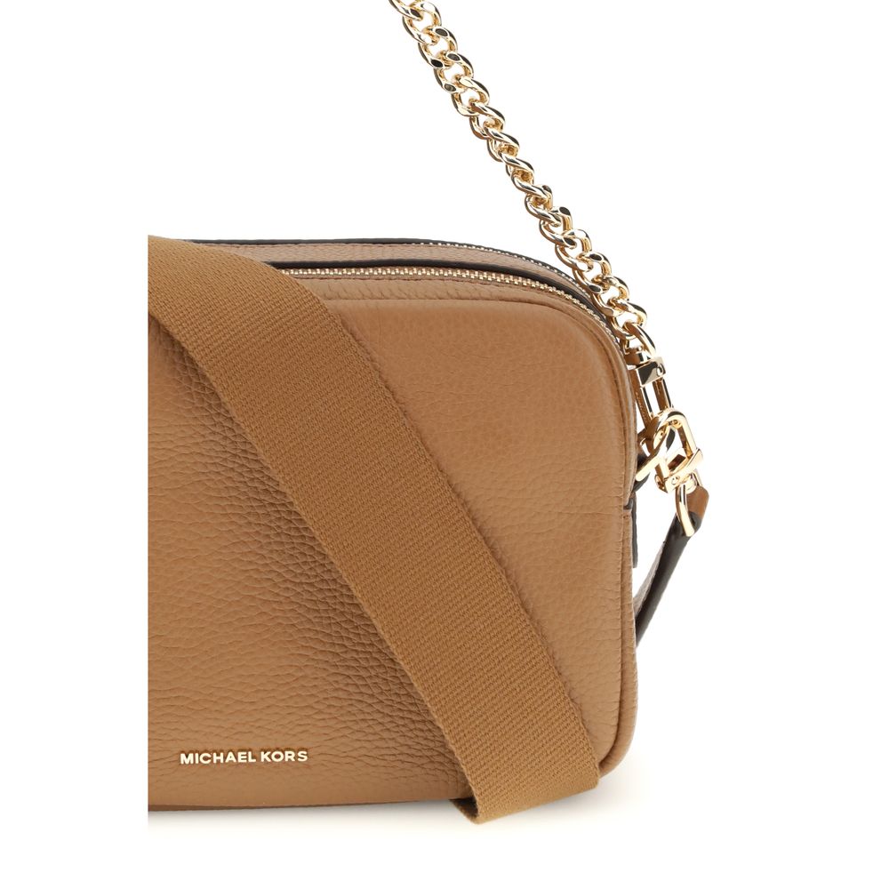 Hnědá telecí kožená kabelka přes rameno Michael Kors Bos Taurus