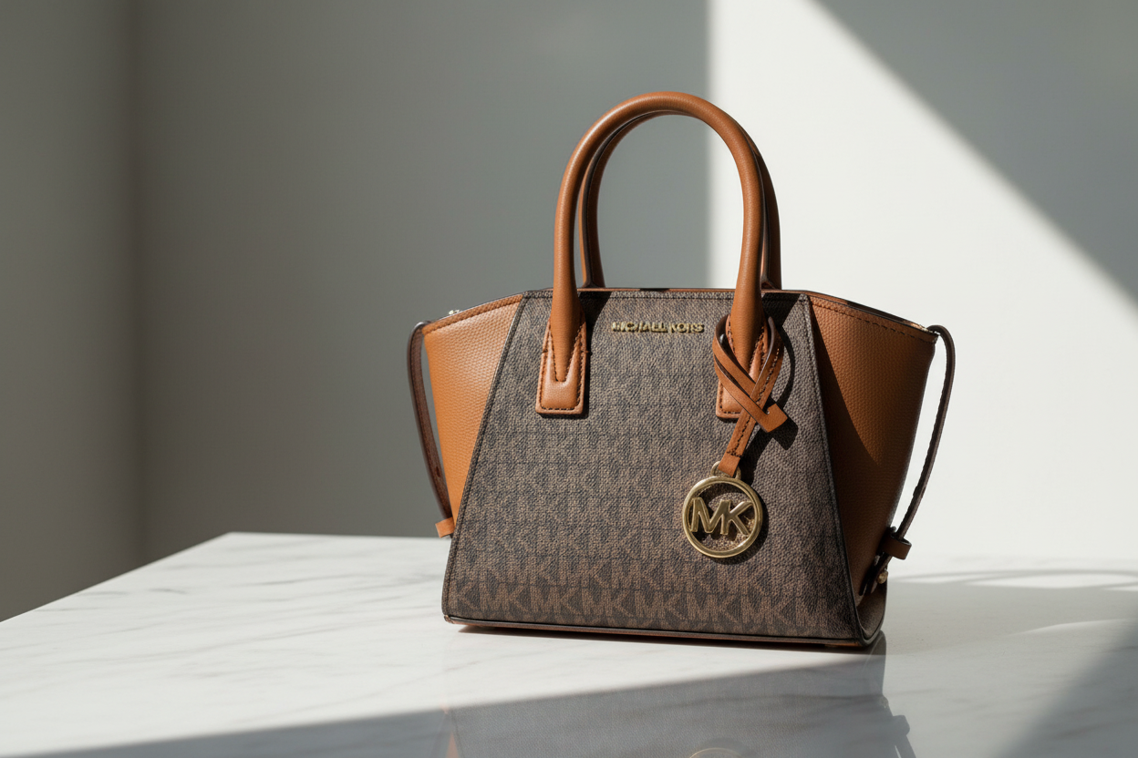 Hnědá plátěná kabelka Michael Kors