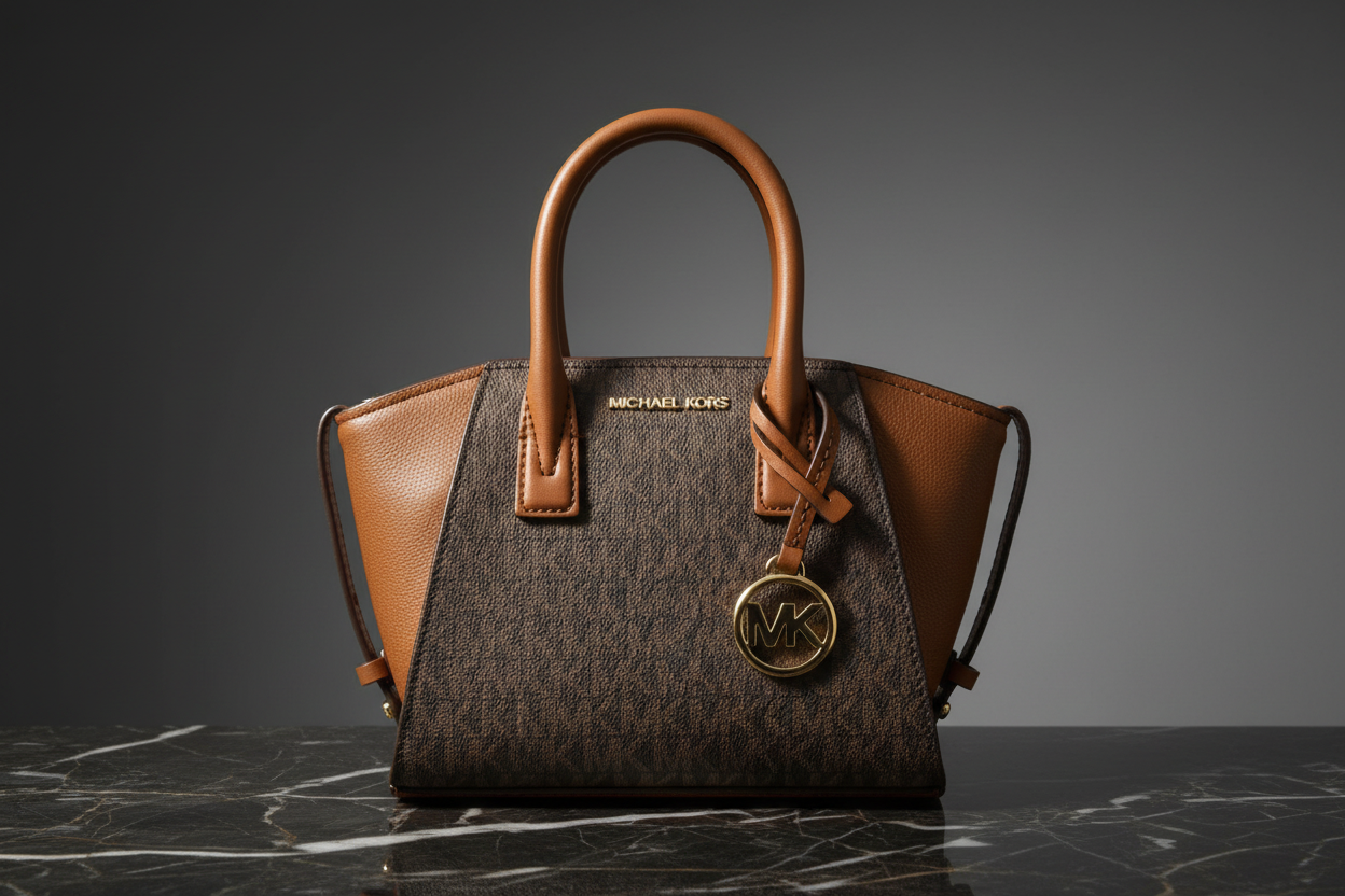 Hnědá plátěná kabelka Michael Kors