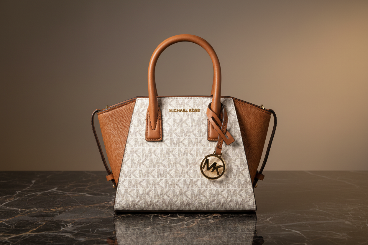 Plátěná kabelka Michael Kors béžové barvy