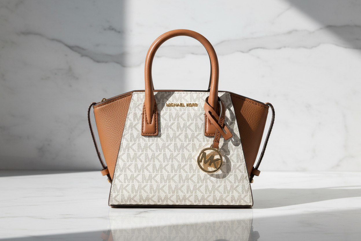 Plátěná kabelka Michael Kors béžové barvy