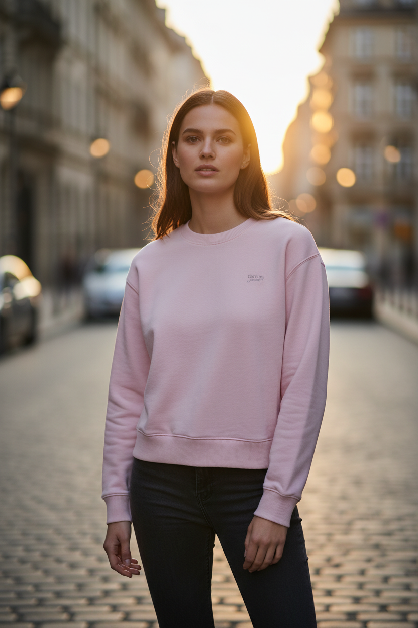 Dámská růžová bavlněná mikina Tommy Hilfiger