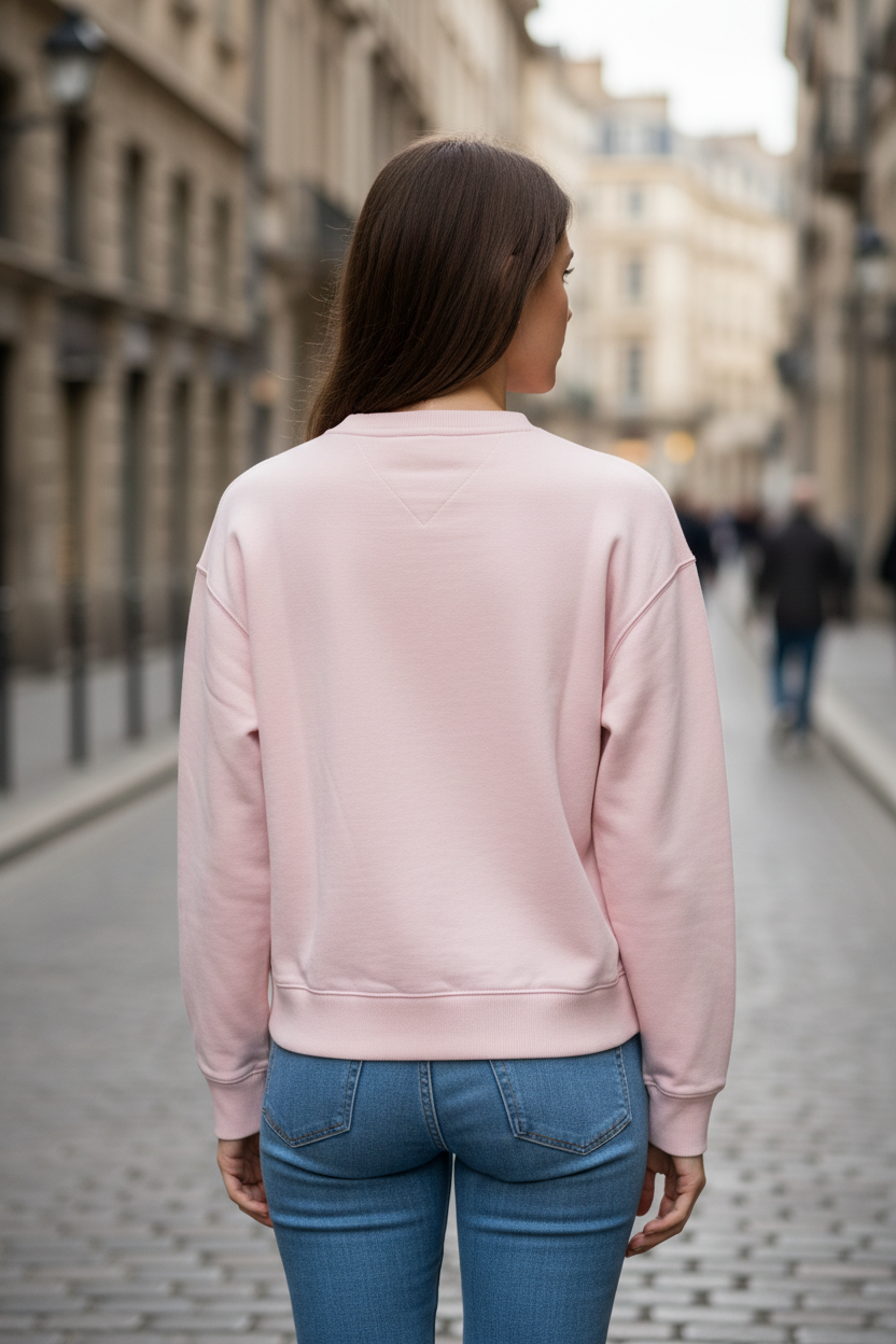 Dámská růžová bavlněná mikina Tommy Hilfiger