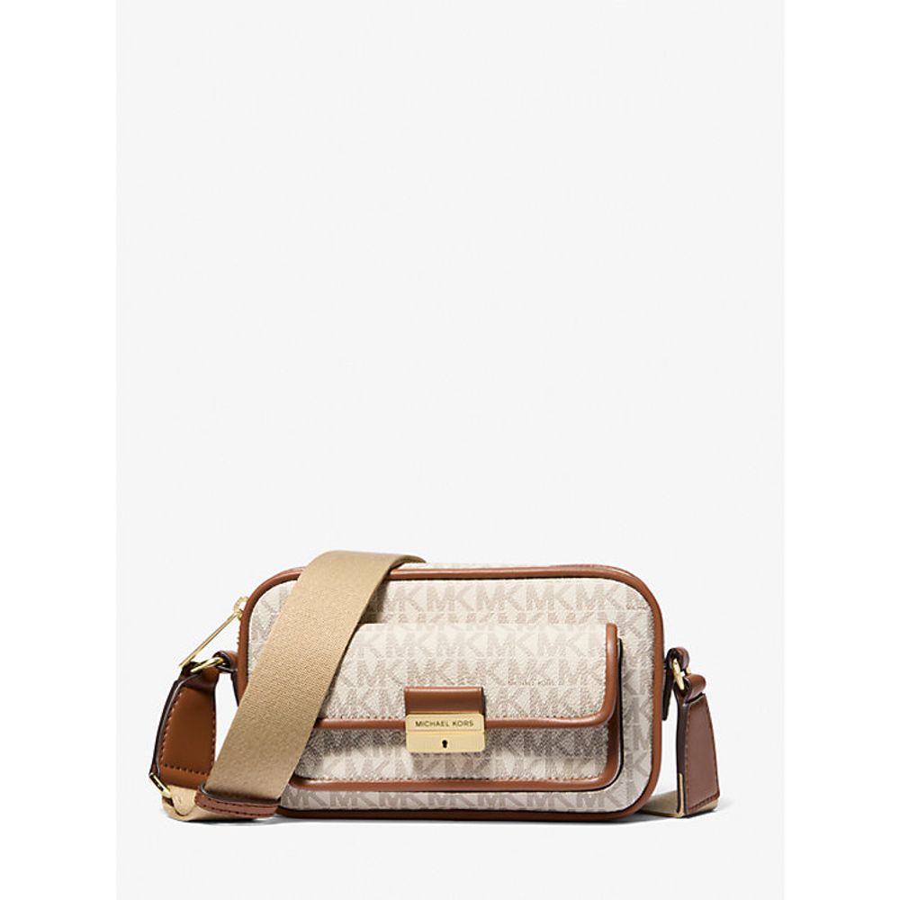 Béžová kožešinová crossbody kabelka Michael Kors
