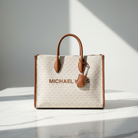 Béžová látková kabelka Michael Kors