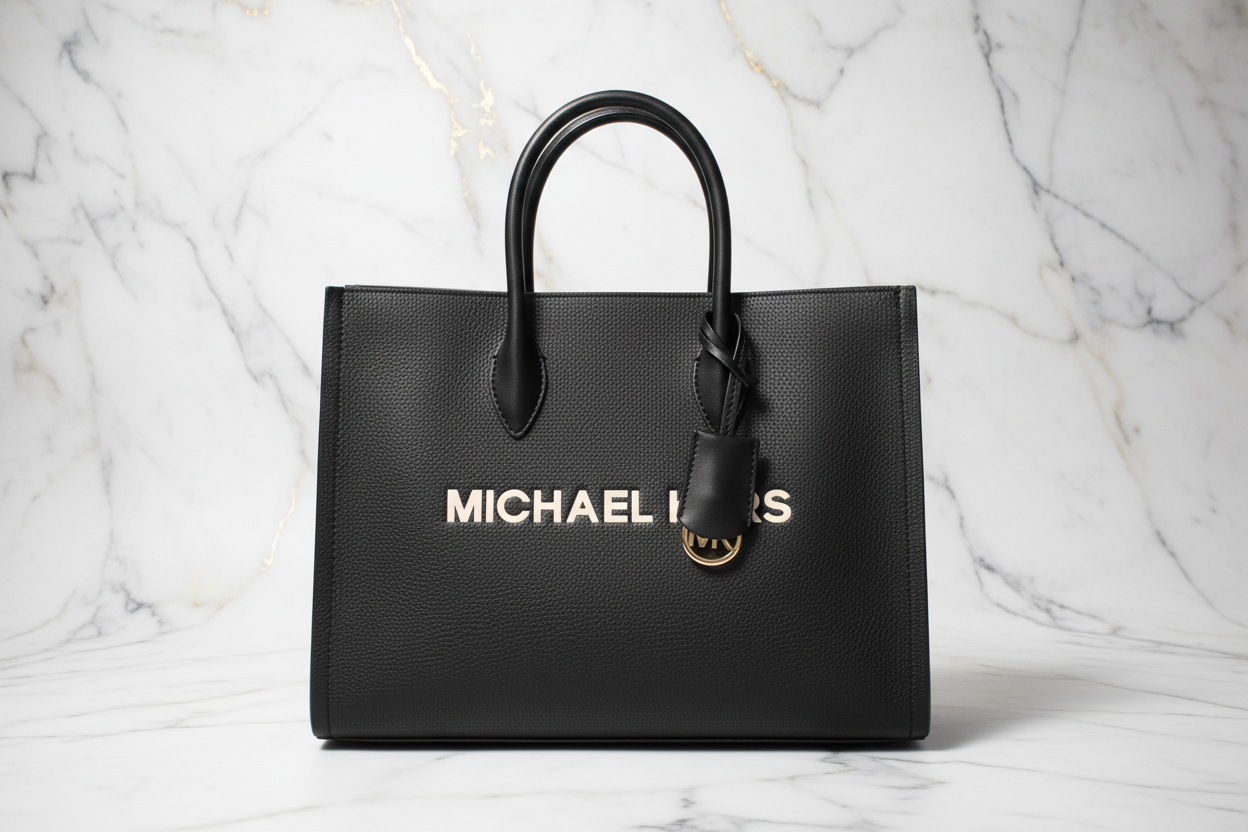 Černá kožená kabelka Michael Kors