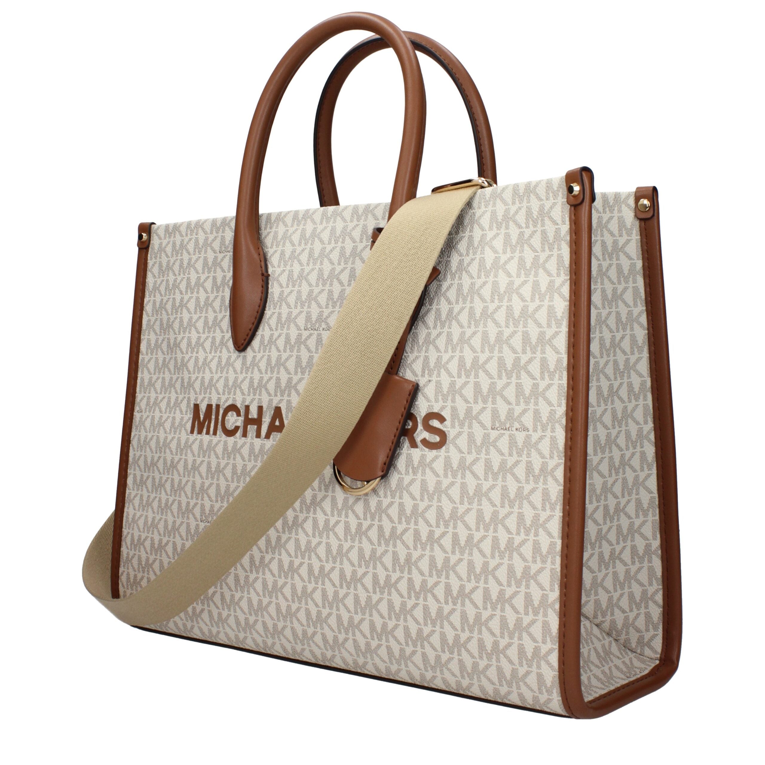 Béžová látková kabelka Michael Kors