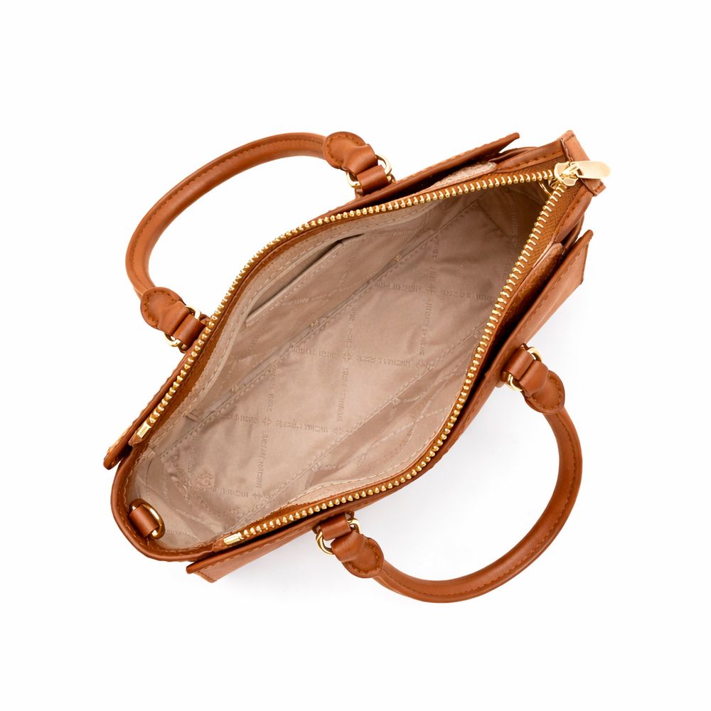 Hnědá plátěná kabelka Michael Kors