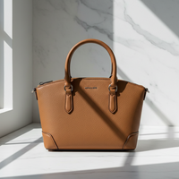 Hnědá telecí kožená kabelka Michael Kors Bos Taurus