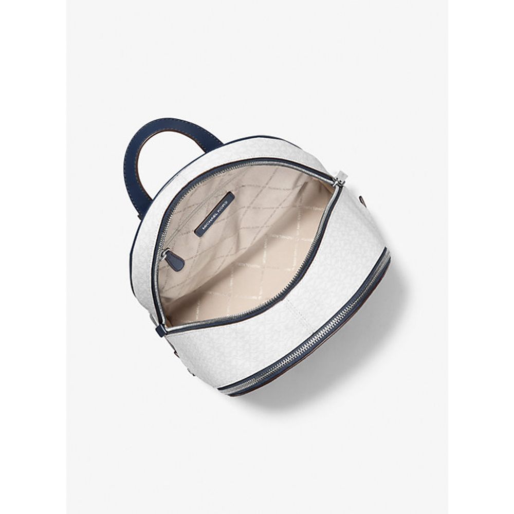 Modrý kožený batoh Michael Kors