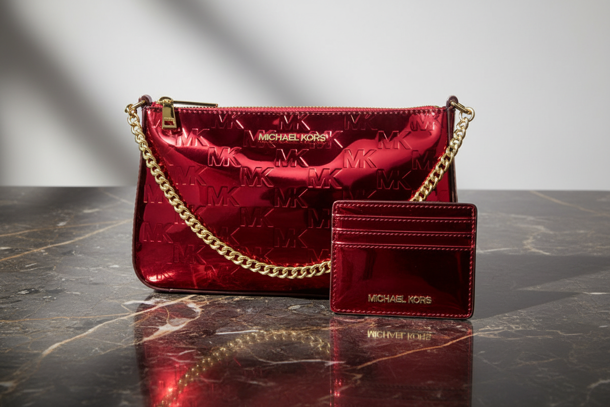 Vícebarevná plátěná psací taška Michael Kors