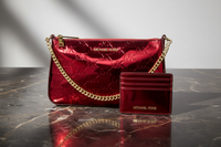 Vícebarevná plátěná psací taška Michael Kors