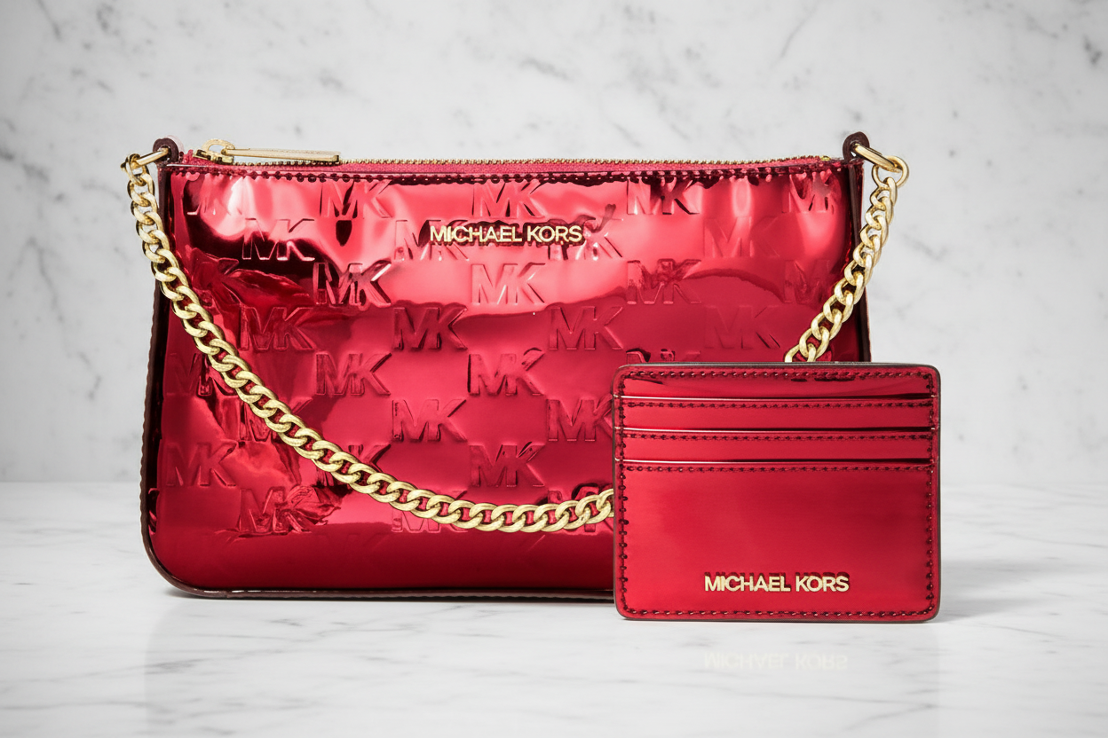 Vícebarevná plátěná psací taška Michael Kors