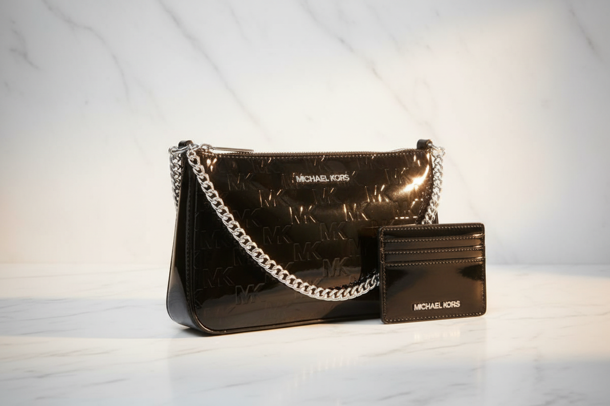 Černá plátěná psací taška Michael Kors