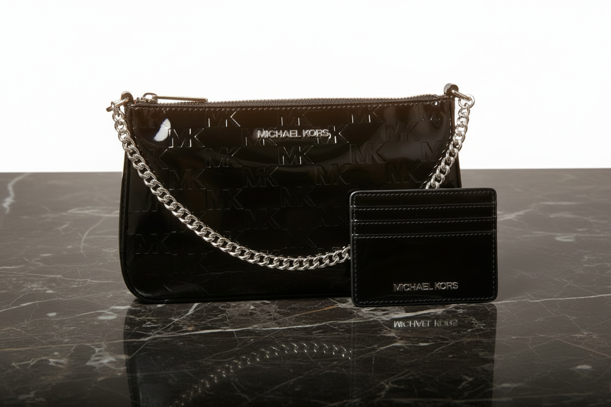 Černá plátěná psací taška Michael Kors