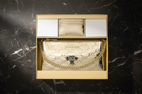 Plátěná kabelka Michael Kors zlaté barvy