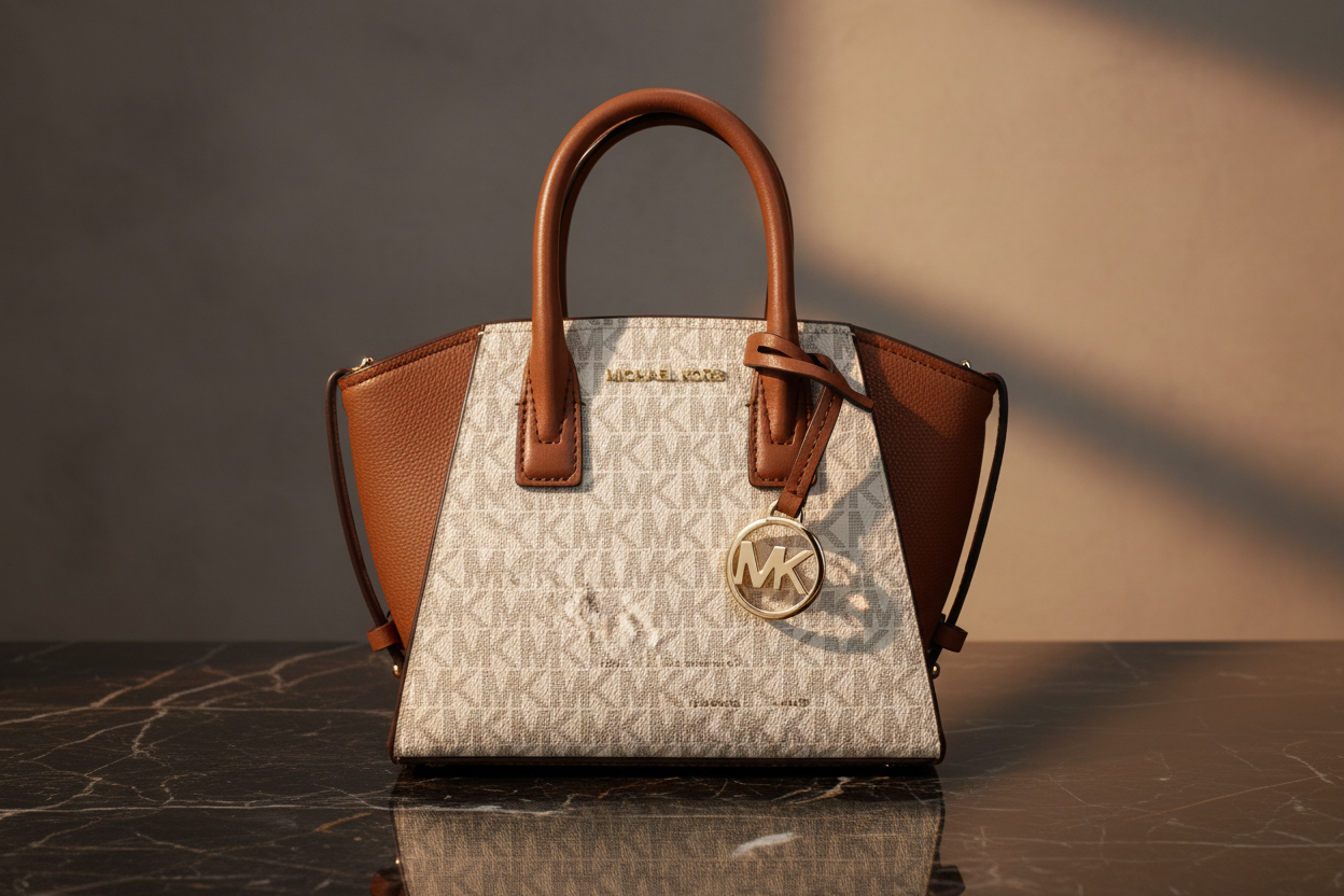Béžová látková kabelka Michael Kors
