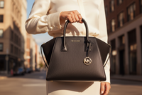 Černá kožená kabelka Michael Kors