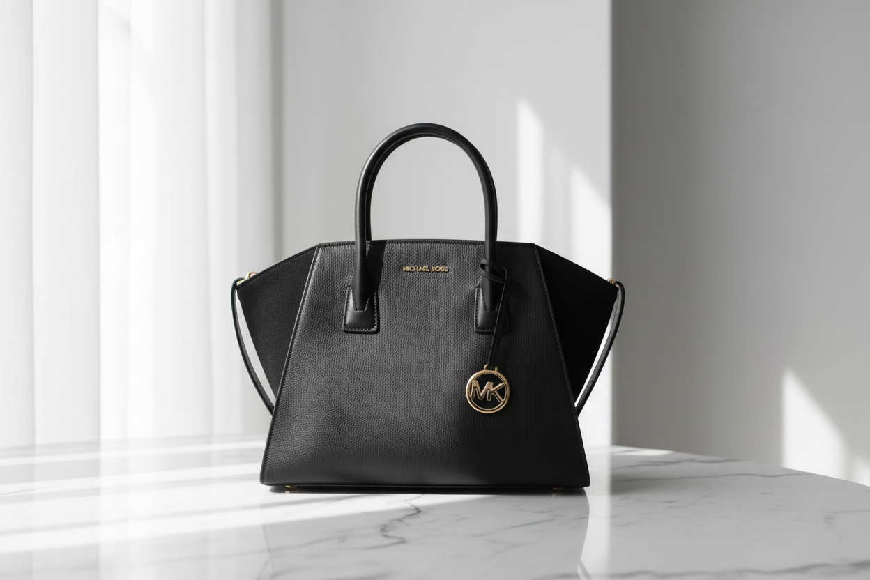 Černá kožená kabelka Michael Kors