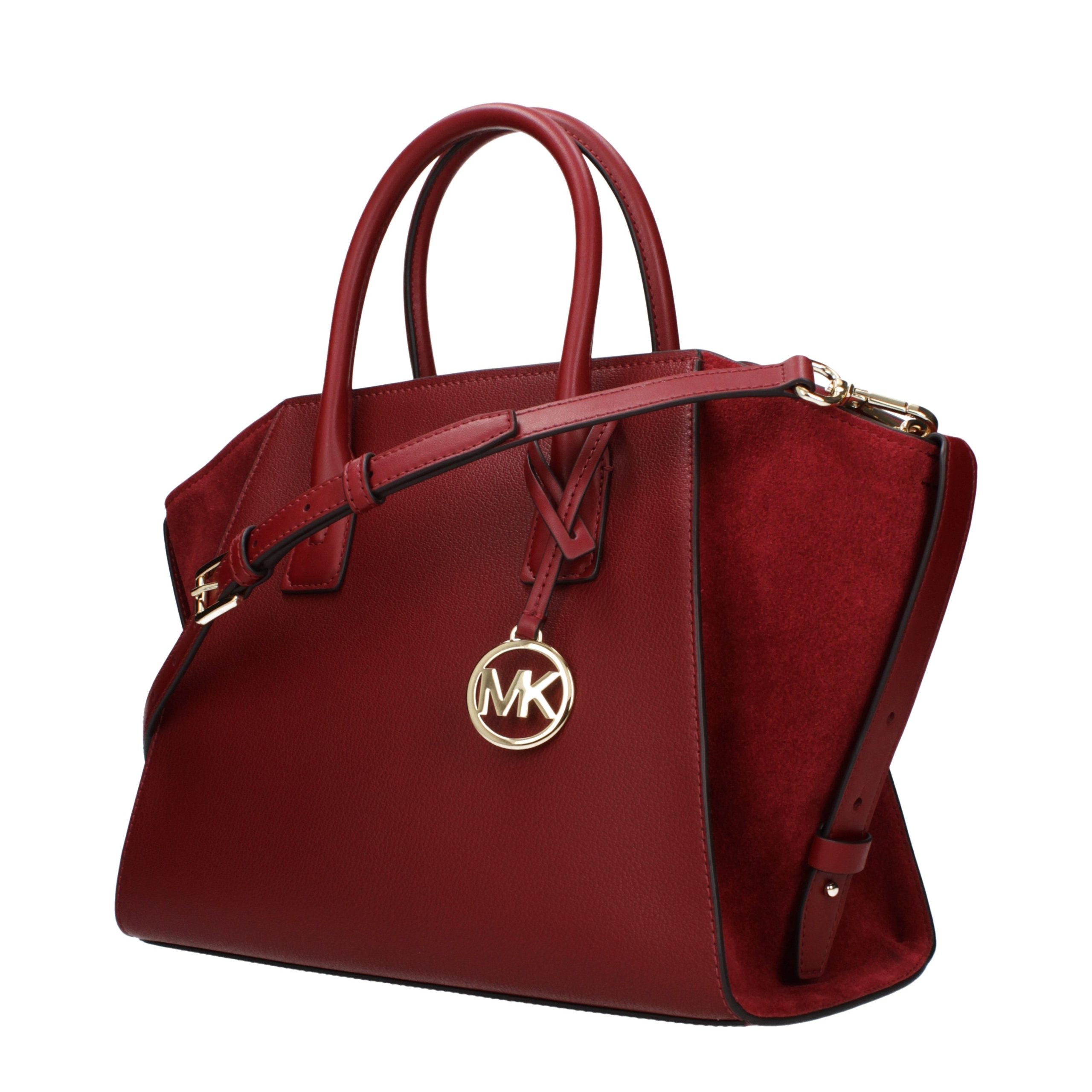 Červená kožená kabelka Michael Kors