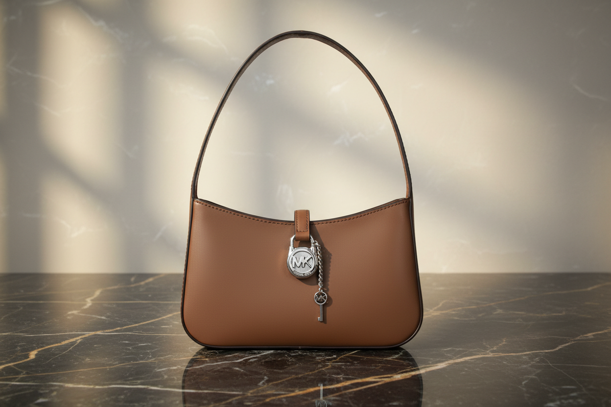 Hnědá kožená kabelka Michael Kors