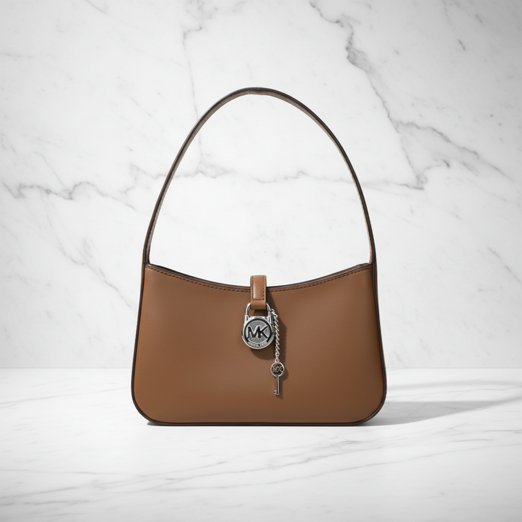 Hnědá kožená kabelka Michael Kors