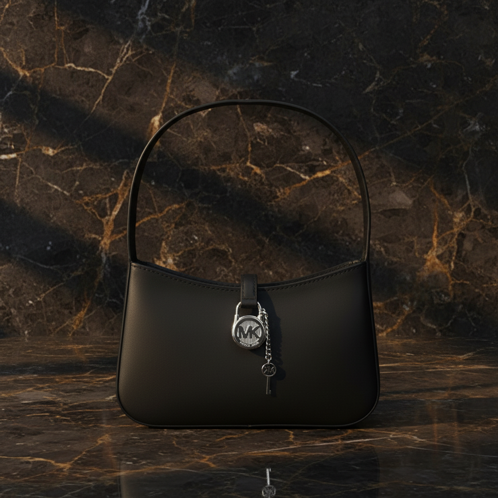 Černá kožená kabelka Michael Kors