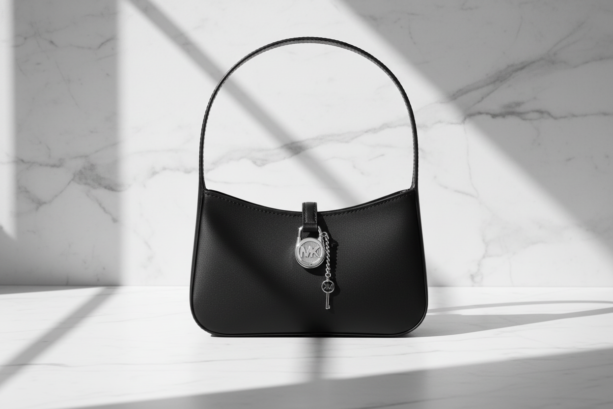 Černá kožená kabelka Michael Kors