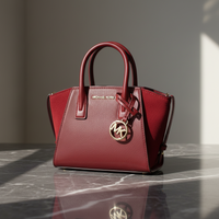 Červená kožená kabelka Michael Kors