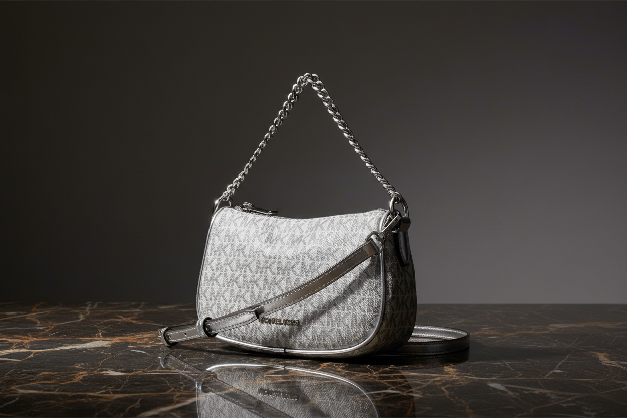 Kabelka Michael Kors šedá látka