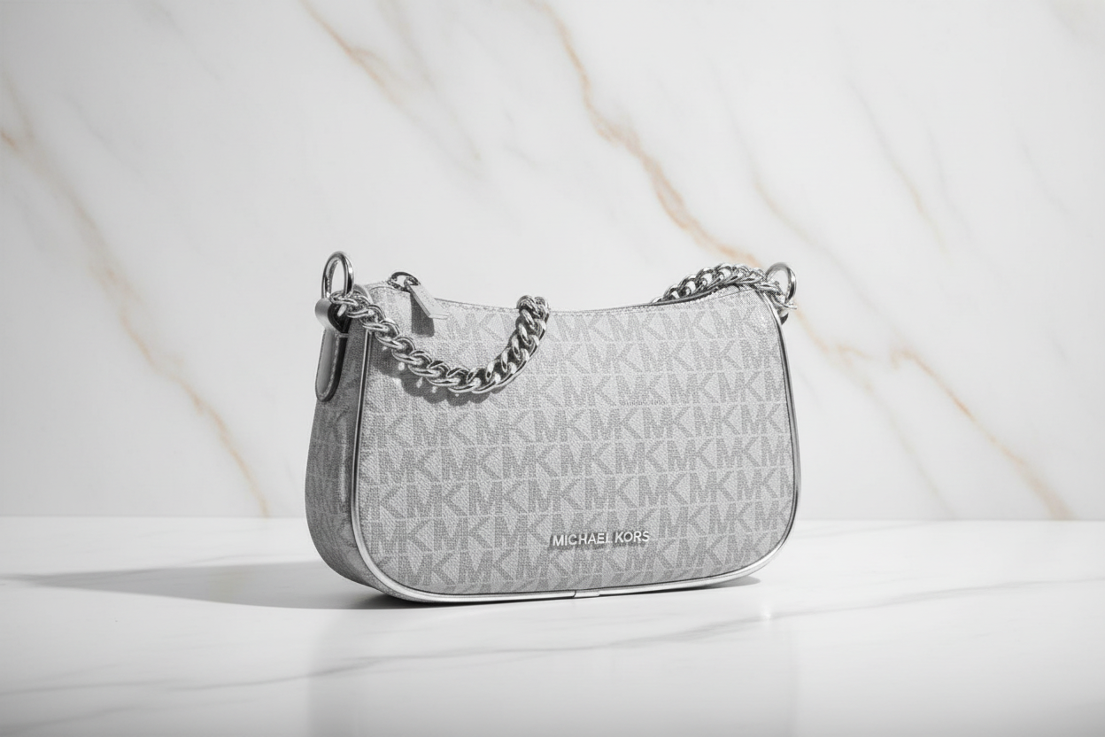 Plátěná kabelka Michael Kors šedá