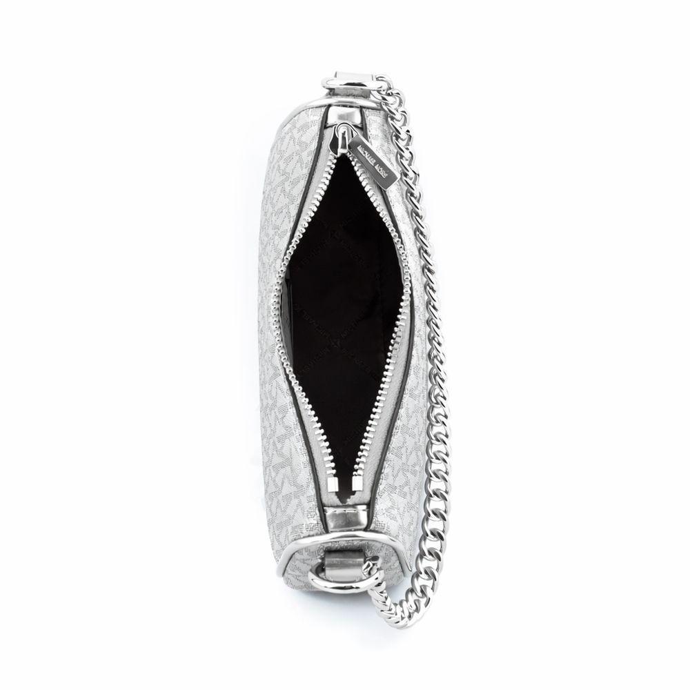 Plátěná kabelka Michael Kors šedá