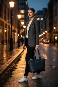 Dámská kabelka přes rameno Tommy Hilfiger modrá z polyesteru