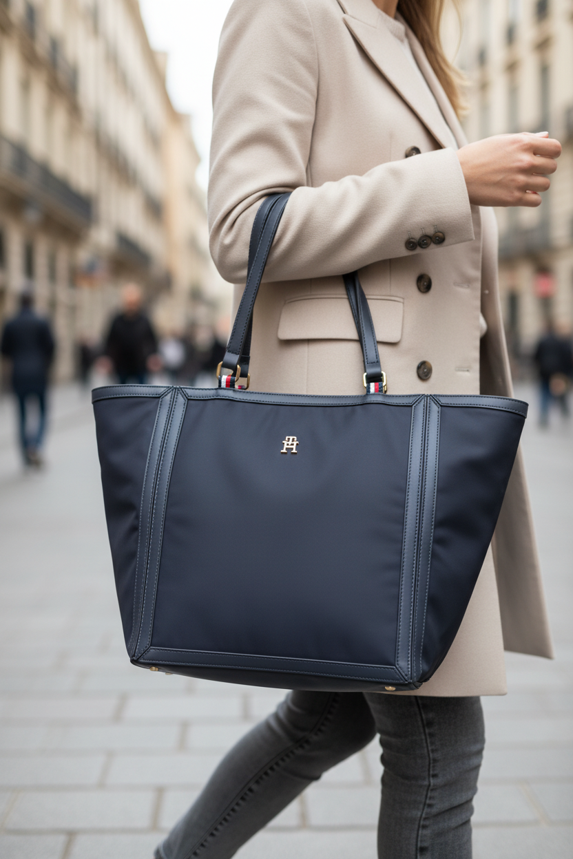 Dámská kabelka Tommy Hilfiger Blue Polyester