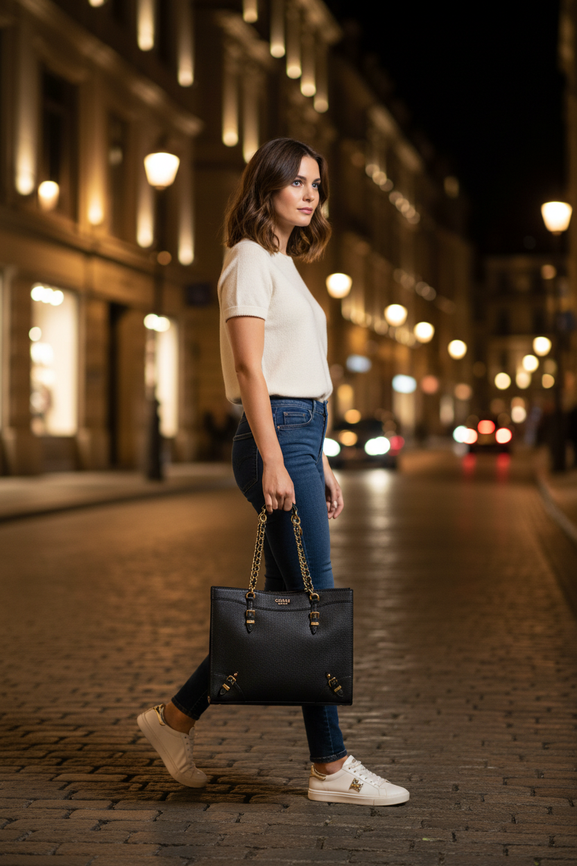 Dámská kabelka Guess Jeans černá